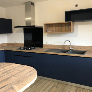 Cuisine bleu et bois