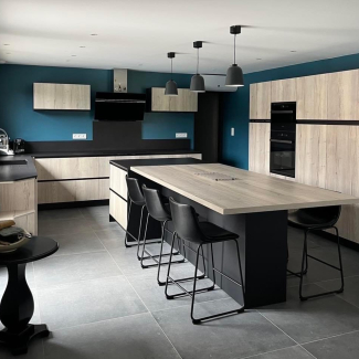 Cuisine noire et bois