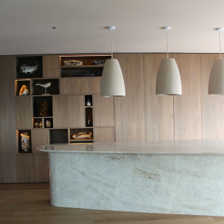 Cuisine bois et blanc