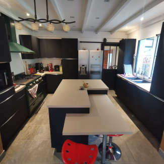 cuisine noire et bois