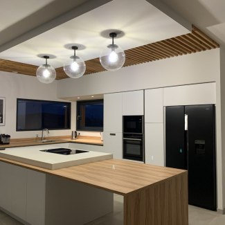 cuisine blanche et bois