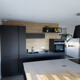 cuisine noire et blanche