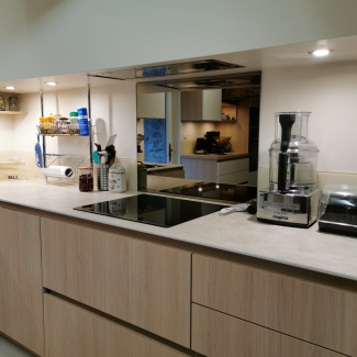 cuisine blanche et bois