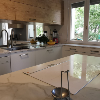 cuisine blanche et bois