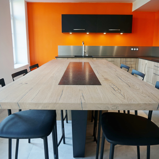 cuisine noire et bois