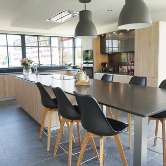 cuisine noire et bois