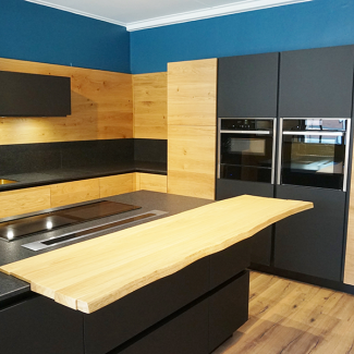 cuisine noire et bois