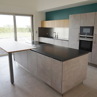 cuisine blanche et bois