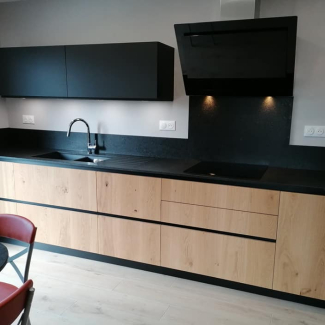 cuisine noire et bois