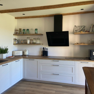 Cuisine grise et bois