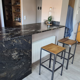 Cuisine noire et bois