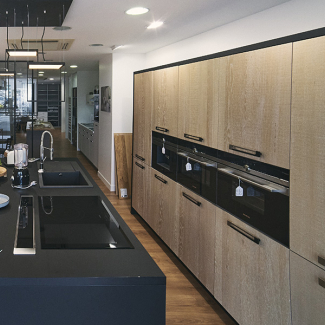 Cuisine noire et bois