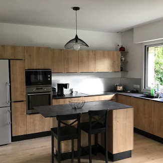 cuisine noire et bois