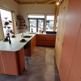 Cuisine terracotta et bois