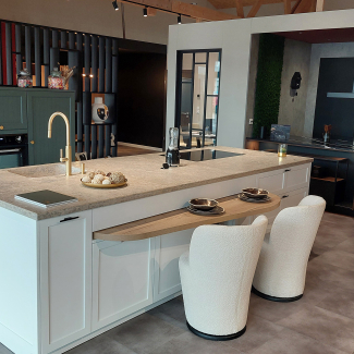 Cuisine blanche et verte