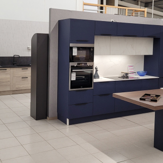 Cuisine bois et bleue