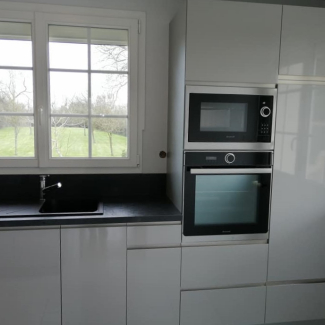 cuisine noire et blanche