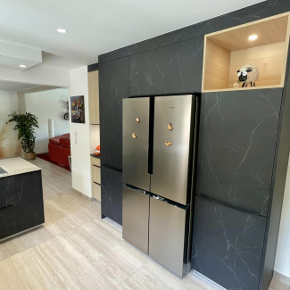 Cuisine noire et bois