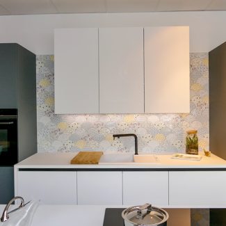 Cuisine blanche et verte